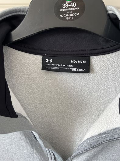 under armour men's grey zippy medium