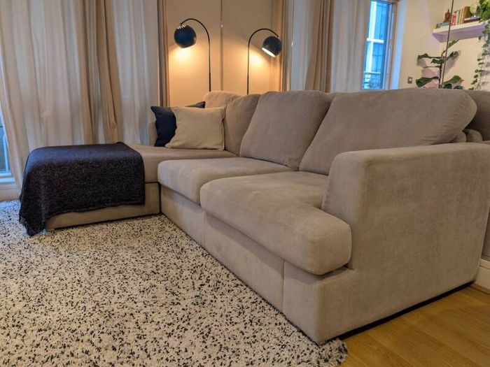 DFS Grey L-Shaped Sofa