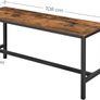 New Set of 2 IndustrialTable Benches Rustic Brown Image 2