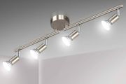 NEW SALE | LED Ceiling Light Rotatable, 4 Way LED Ceiling Spotlight, Matt Nickel &amp; Swivelling Design, Including 4 X 4W GU10 LED Bulbs (450LM, Cool White 6000K),for Kitchen, Living Room, Bedroom