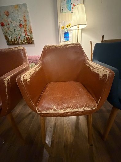 Vintage 4 armchairs for dining table