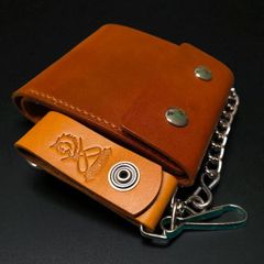 leather wallet with chain