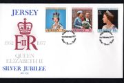 1977 Jersey The 25th Anniversary of the Coronation of Queen Elizabeth II Commemorative Stamps First Day Cover (FDC)