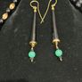 14k gold and curved jade with diamond necklace Image 6