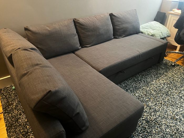 Grey Corner Sofa Bed with Storage - Excellent Condition