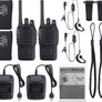 10pcs Two-Way Radio Walkie Talkies-Long Range Walkie Talkie 16CH Single Band LED Light Voice Prompt with Original Earpieces for Field Survival Biking and Hiking (FREE POSTAGE) Image 4