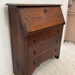 Vintage Oak Bureau Secretaire