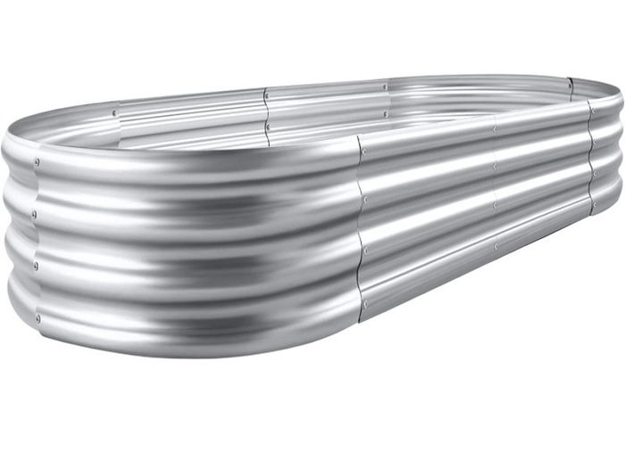 Galvanized Raised Garden Bed Kit, Galvanized Planter Raised Garden Boxes Outdoor, Oval Large Metal Raised Garden Beds for Vegetables (FREE POSTAGE)