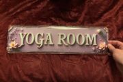Brand New Metal 'Yoga Room' Sign