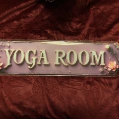 Brand New Metal 'Yoga Room' Sign