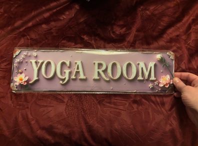 Brand New Metal 'Yoga Room' Sign
