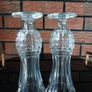 Vintage Pair of Pressed Italian Glass Footed Posy/Bud Vases Image 5