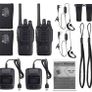 2PCS Walkie Talkie USB power Rechargeable Walkie Talkies Long Range Two-Way Radio Walky Talky with Earpieces 16CH Handheld Transceiver with LED Light for Field Survival Biking Hiking Image 7