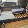 Navy sofa bed good condition Image 2