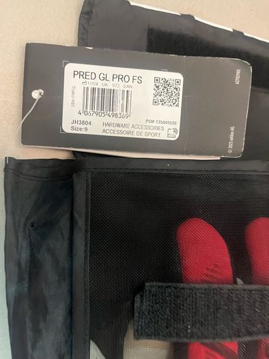 Adidas predator goalkeeper gloves pro fingersave football soccer size 9