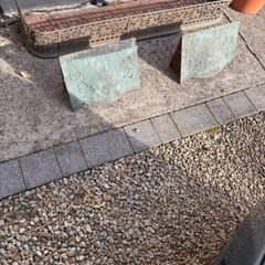 Antique fire surround and 2 Adam's fire buds