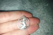 Vintage silver lady pendant
