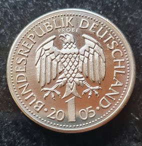Germany 1 Mark Probe 2005 coin Celebrates the 125 anniversary of Cologne Cathedral (Kolner Dom) Proof Like Finish.