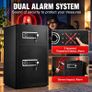 204L Large Dual Door Digital Security Safe with Alarm, Fireproof Bag & Key Rack Image 4