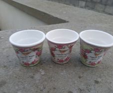 3 Miniature Garden Roses Plant Pots