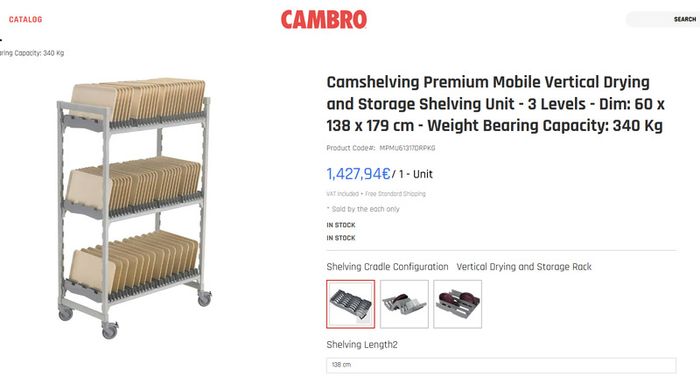 Cambro Drying & Shelving Unit