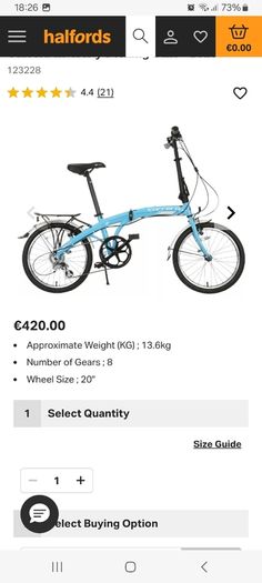 folding bike carrera intercity