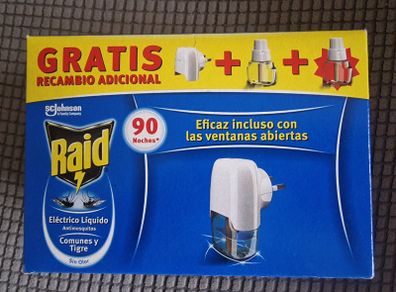 Raid Electric Mosquito Repellent Set - 90 Nights (EU 2-Pin Plug)
