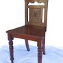 CLEARANCE PAIR of antique 19th century Victorian mahogany hall chairs Image 7