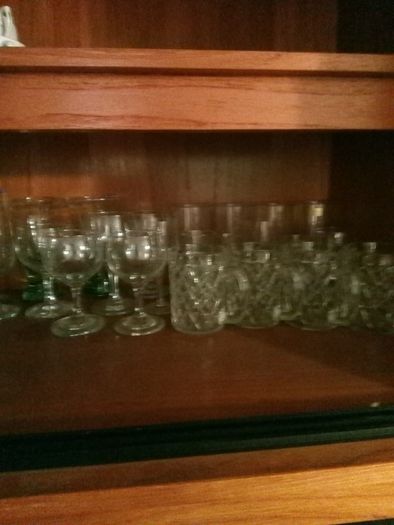 variety of Crockery and glasses and Wedgewood