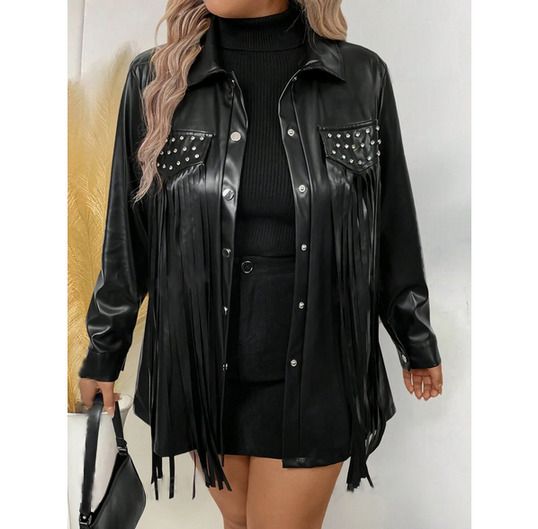 Free Postage! Amazing Leather Look Jacket size 20