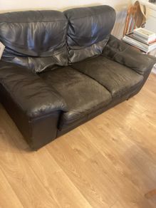Dark Leather Couch