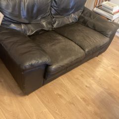 Dark Leather Couch
