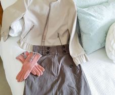 Khaki Green High Waist Skirt - Size 6