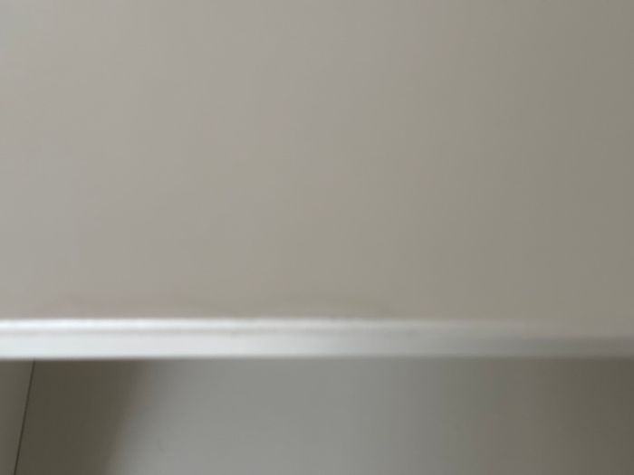 White/ cream ikea Bookcase with ticking backing
