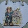 Home decor, Slate picture, Decoupage,Handmade art, Heart picture Image 3