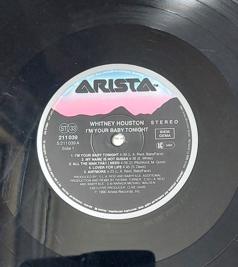 Whitney Huston - 'I'm Your Baby Tonight' Album