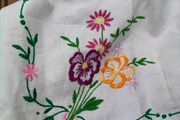 Vintage Embroidered Tablecloth