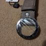 bvlgari Mens grey leather belt Image 2