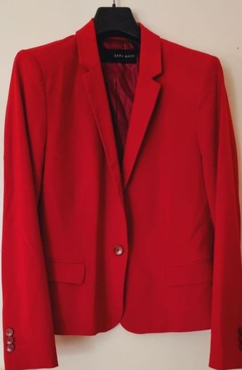 Zara Red Tailored Blazer XL