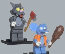 Lego Minifigures - Simpsons - Itchy & Scratchy