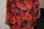 Lovely top red/black size UK16/18 EU44/46 Postage included