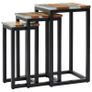 Nesting Tables 3 pcs Solid Teak Wood and Polyresin Image 10