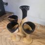 Irish glazed pottery wine jug and glasses Image 2