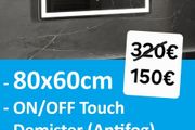 LED Bathroom Mirror 80x60cm Makeup Antifog