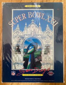 Very Rare 1988 NFL Super Bowl XXII - Washington Redskins v Denver Broncos Official Programme