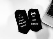 If You Can Read This Do Not Disturb Me Funny Gamer Socks Great Gift Present Idea