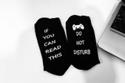 If You Can Read This Do Not Disturb Me Funny Gamer Socks Great Gift Present Idea