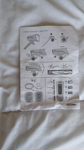 OSRAM LEDsBIKE Race 50 LED Bike Light Set (Front & Rear) - Brand New/Never Used