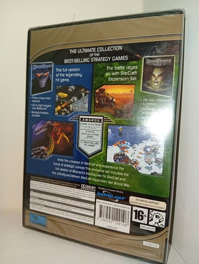 Blizzard Pc/mac 2007 Cd-rom Starcraft + Broodwar Exp Pack 2007 Sealed Collectors Condition