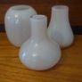 Lovely Set of Three Small Vintage Hand-Blown Glass Bud Vases in Pale Pink from Circa 1990 Image 5
